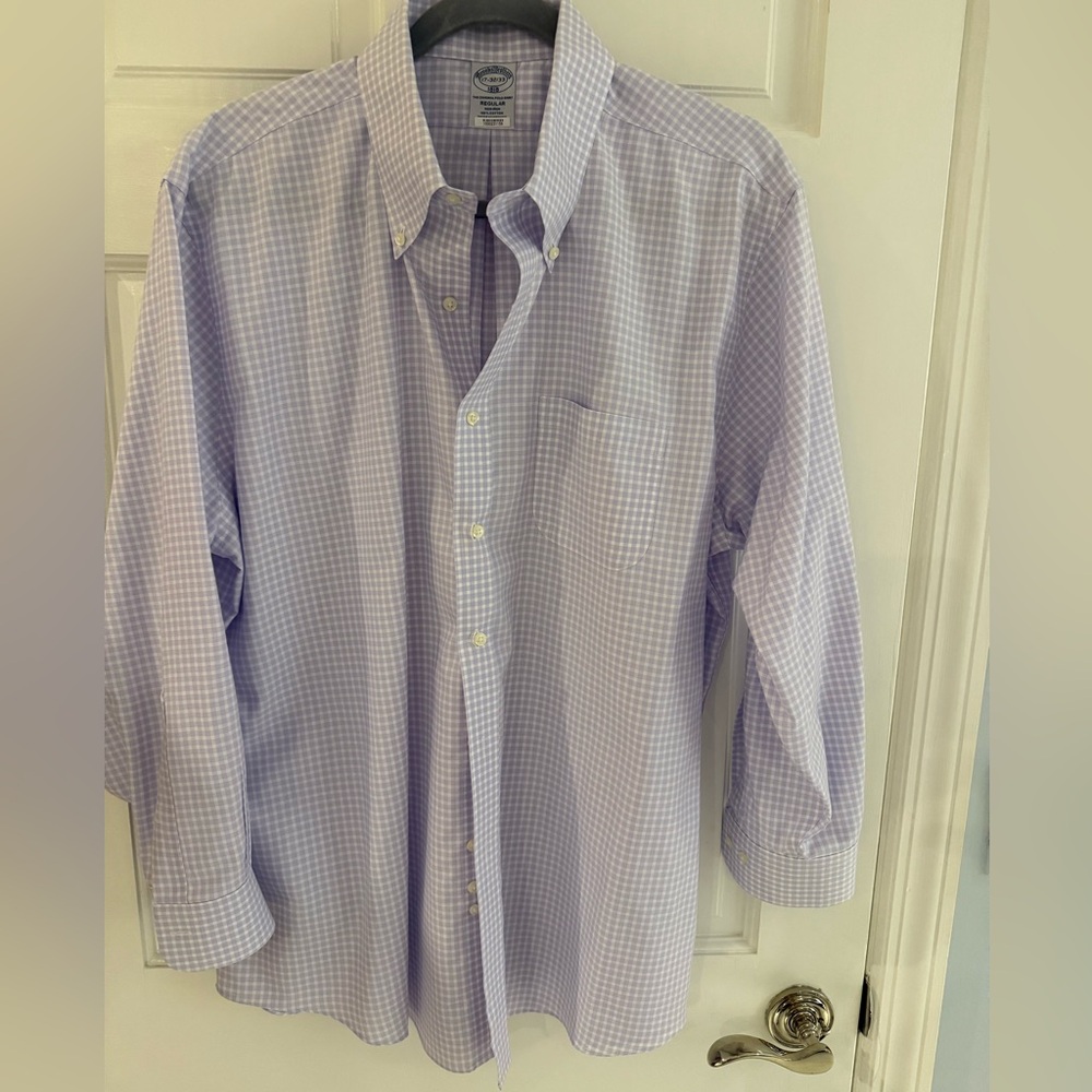 Brooks Brothers Light Purple Gingham Men's Shirt